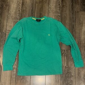 Polo Ralph Lauren Teal and Yellow Crew Neck Shirt